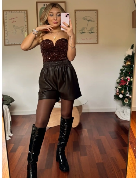 Short en similicuir - LILOU