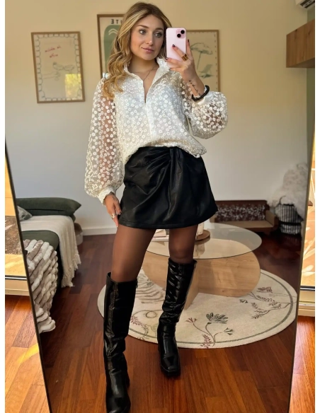 Jupe short drapée - MAYLO