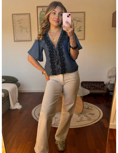 Blouse brodée - CLEO