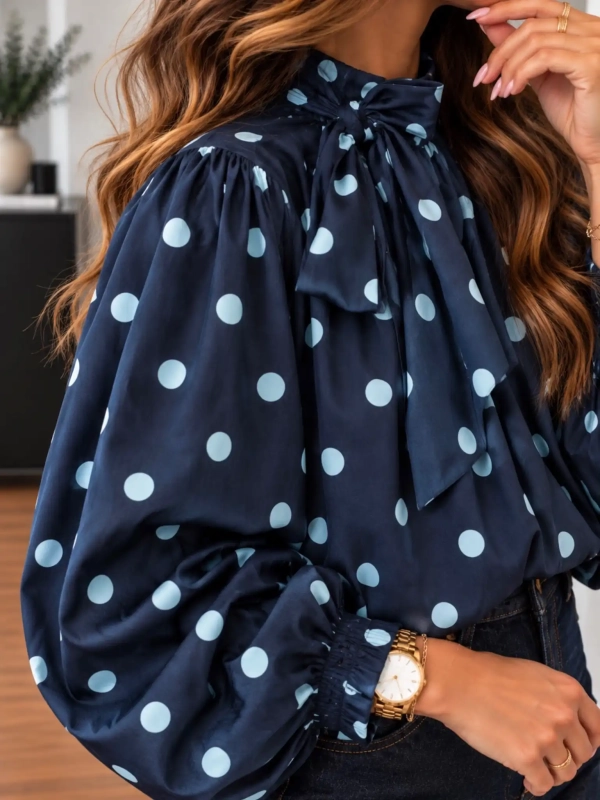 Blouse femme volumineuse à pois - BRUME - Affaire de Filles