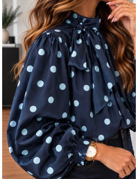 Blouse femme volumineuse à pois - BRUME - Affaire de Filles