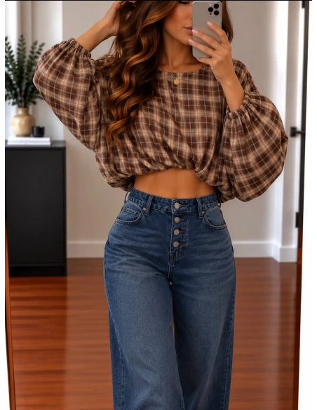 Blouse femme à carreaux - Mélora - Affaire de Filles