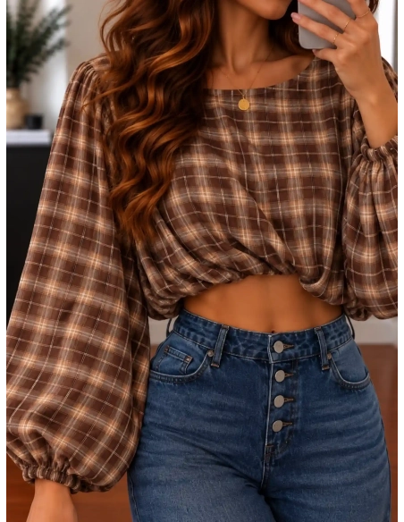 Blouse femme à carreaux - Mélora - Affaire de Filles