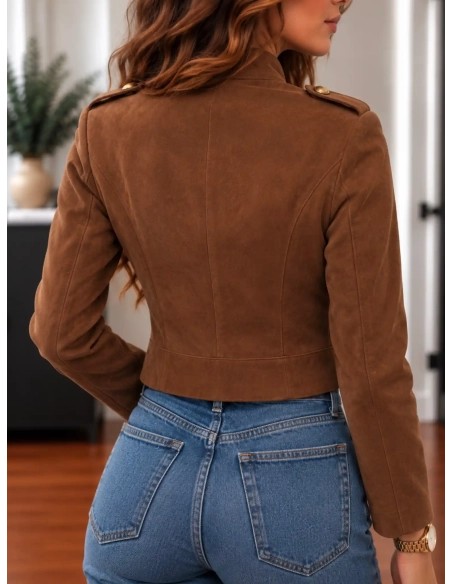 Veste femme camel officier - NAÉLINE - Affaire de Filles
