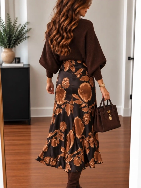Jupe fluide femme imprimé floral - ENI - Affaire de Filles 2