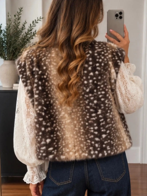 Gilet en fourrure bambi - AVELUNE - Affaire de Filles