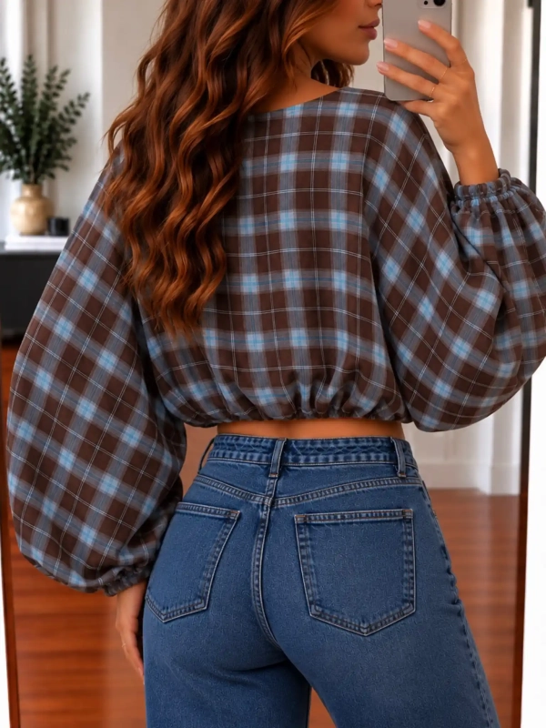 Blouse femme à carreaux - Mélora - Affaire de Filles