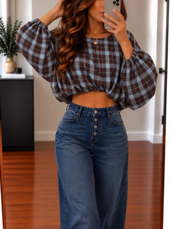 Blouse femme à carreaux - Mélora - Affaire de Filles