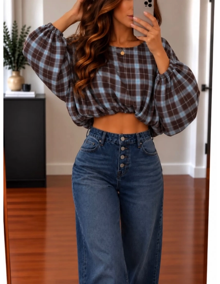 Blouse femme à carreaux - Mélora - Affaire de Filles