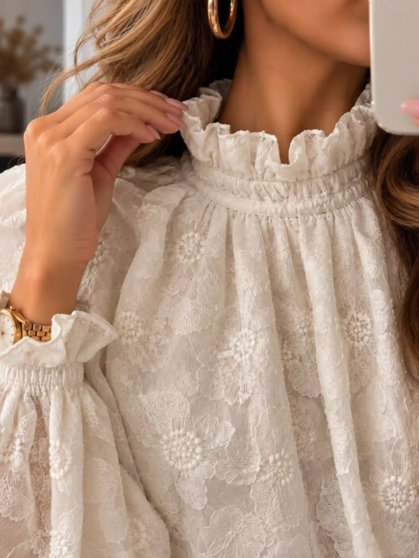 Blouse femme dentelle blanche - PINEL - Affaire de Filles