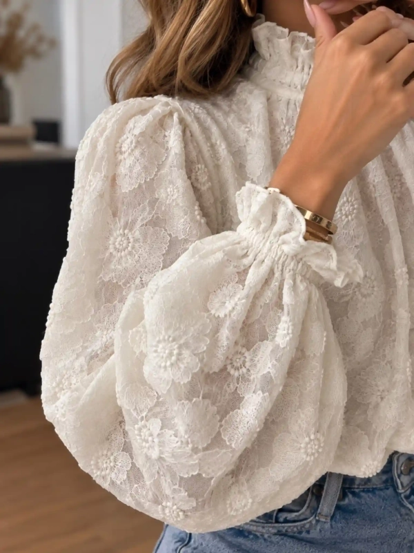 Blouse femme dentelle blanche - PINEL - Affaire de Filles