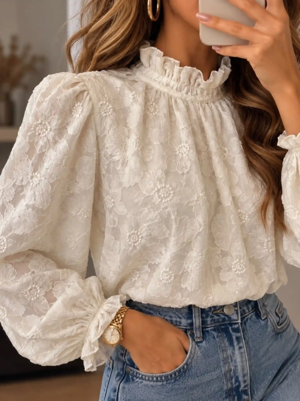 Blouse femme dentelle blanche - PINEL - Affaire de Filles