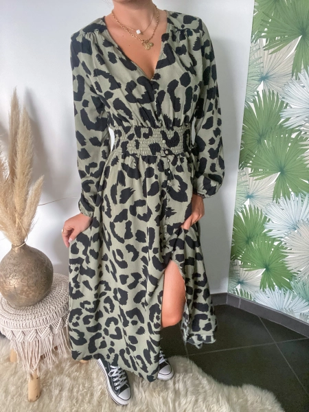 Robe longue léopard - LISE