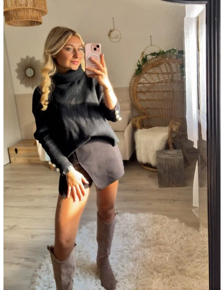 Pull à boutons perle - DIANE